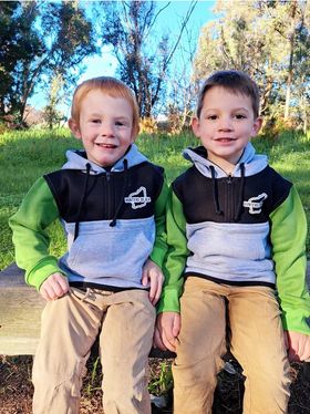 Green/Grey/Black Hoody - Kids