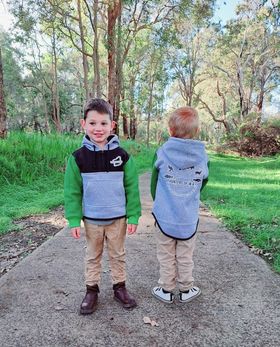 Green/Grey/Black Hoody - Kids