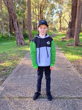 Green/Grey/Black Hoody - Kids